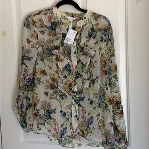 Sheer Floral Blouse